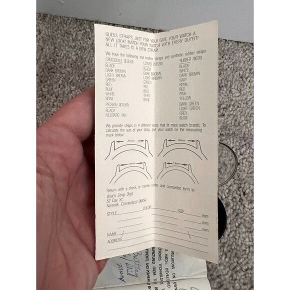 Guess Vintage 1989 Moon Phase Quartz Watch Original Box & Papers Leather Strap - Picture 6 of 15